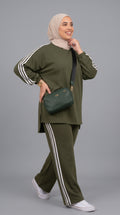 Ensemble Femme Oversize Sport-Chic - Vert Kaki