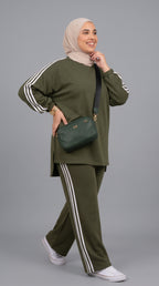 Ensemble Femme Oversize Sport-Chic - Vert Kaki