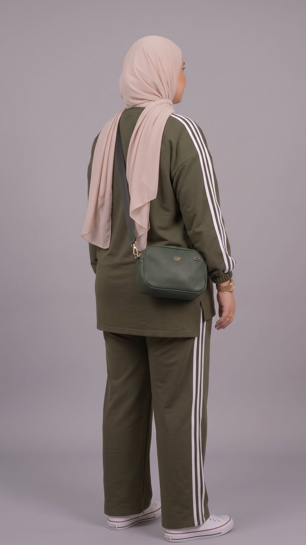 Ensemble Femme Oversize Sport-Chic - Vert Kaki