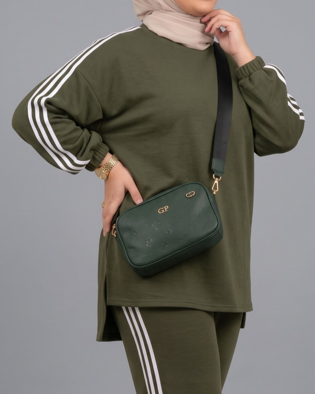 Ensemble Femme Oversize Sport-Chic - Vert Kaki